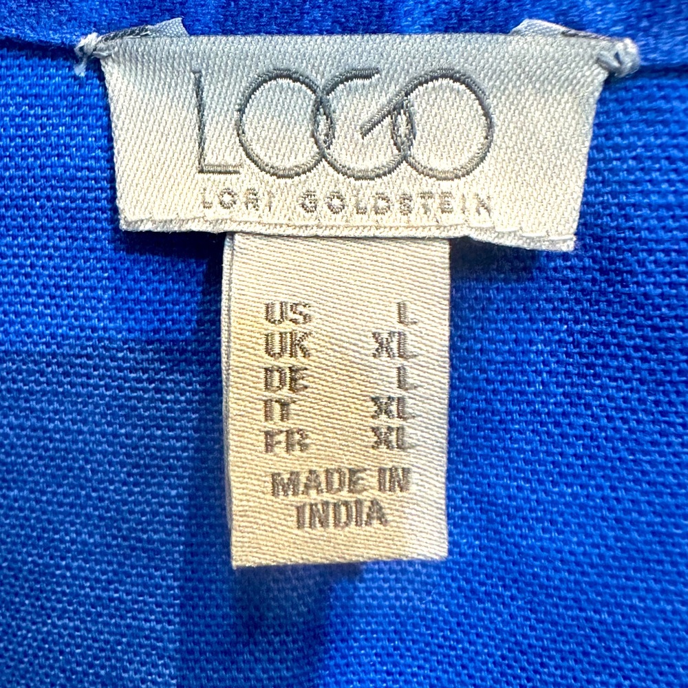 NWOT - LOGO By Lori Goldstein 100% Cotton Button Front Colored Denim Mid… - Picture 5 of 7
